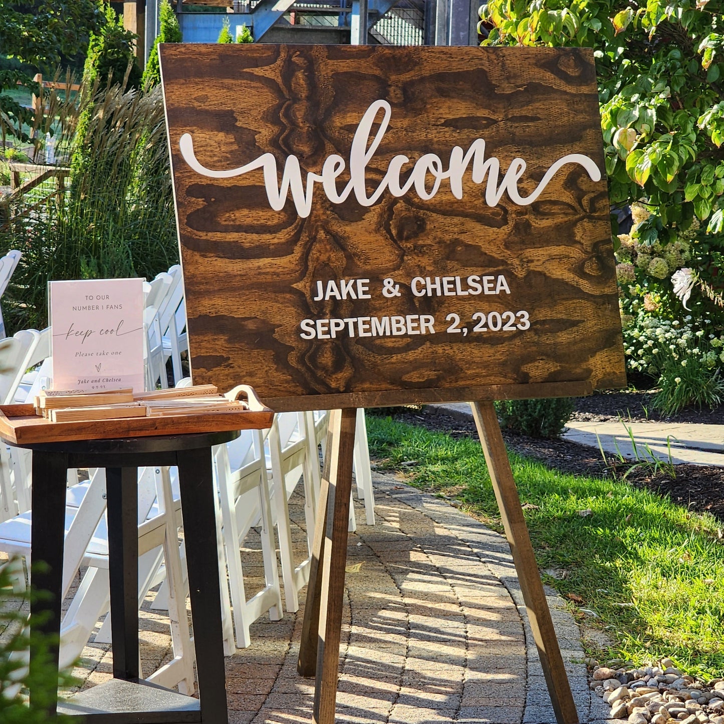 3D Wedding Welcome Sign - Custom Wood Wedding Sign - Welcome to Our Forever Sign - 3D wedding signage - 3D Wedding Name Board