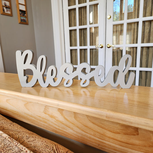 Blessed Free-Standing Table, Shelf, Mantle Signs
