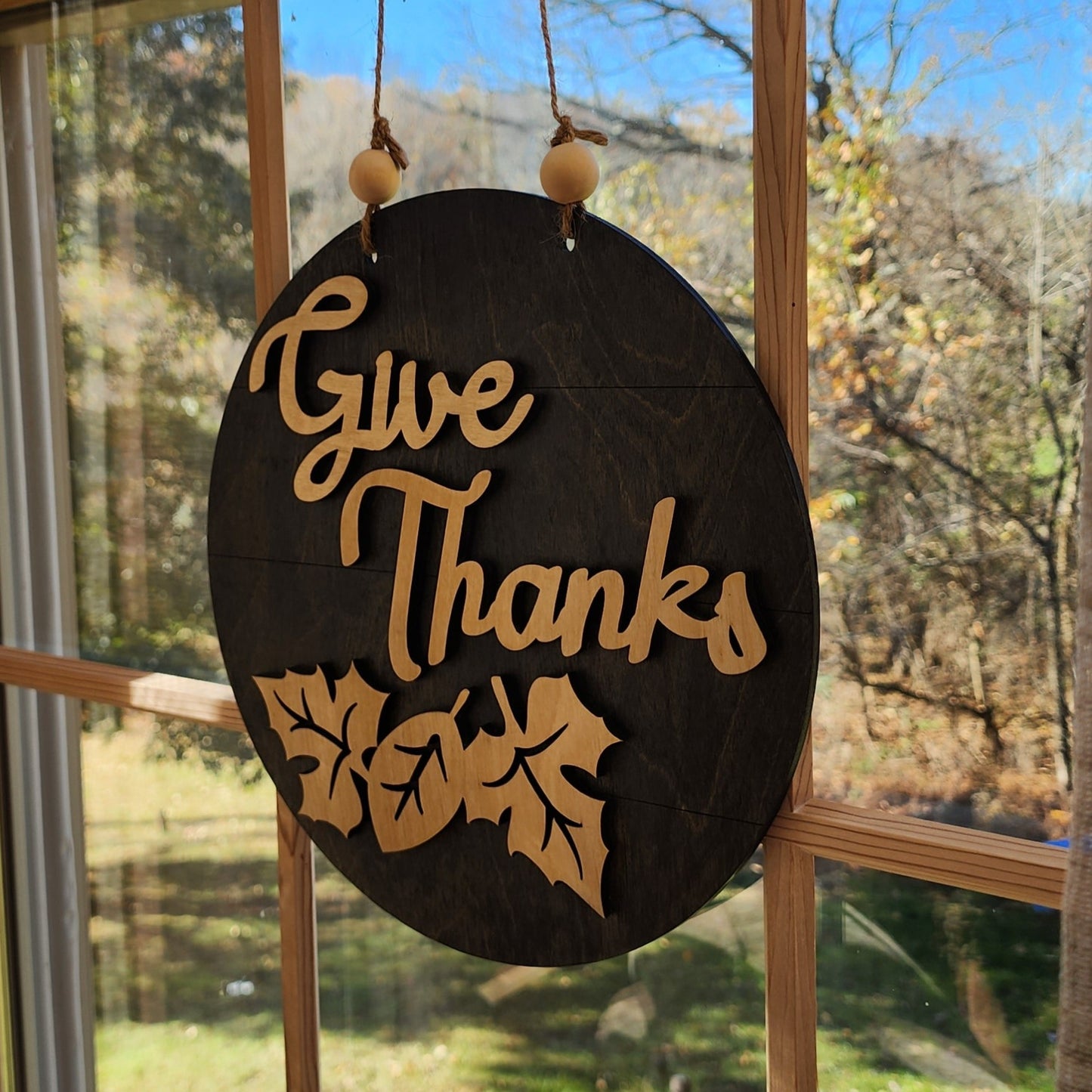 Give thanks Fall door hanger