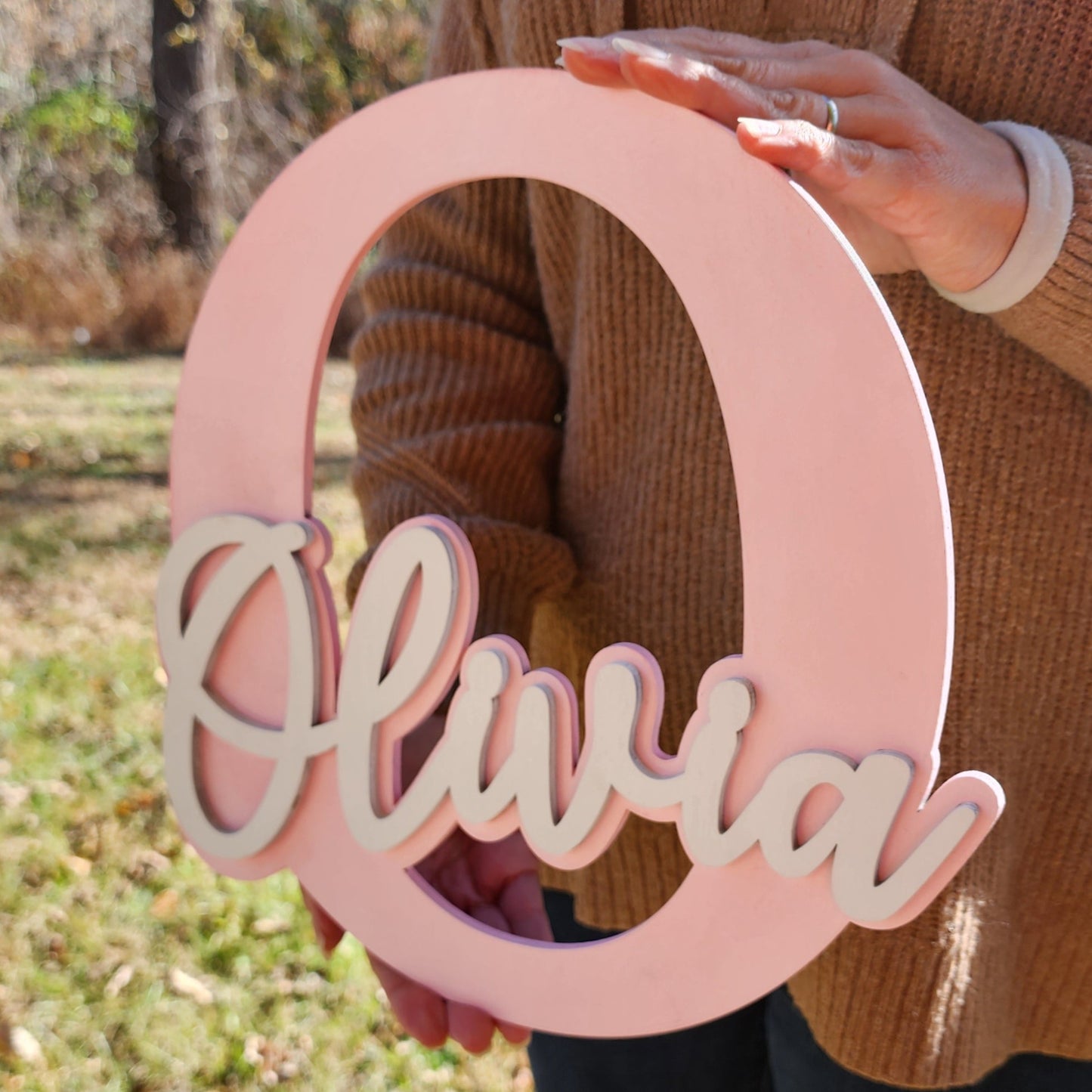 Custom Wooden Wall Name Sign