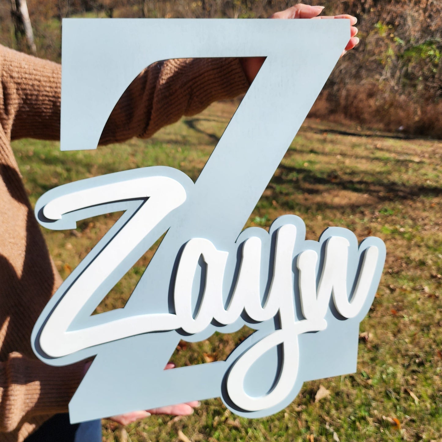 Custom Wooden Wall Name Sign