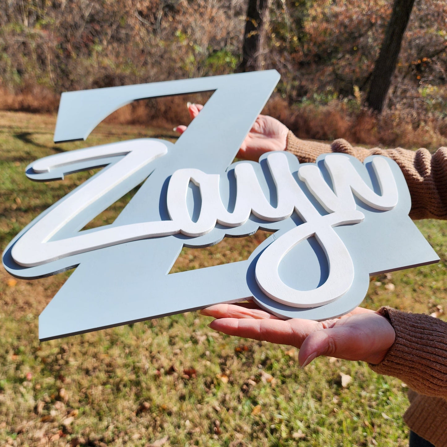 Custom Wooden Wall Name Sign