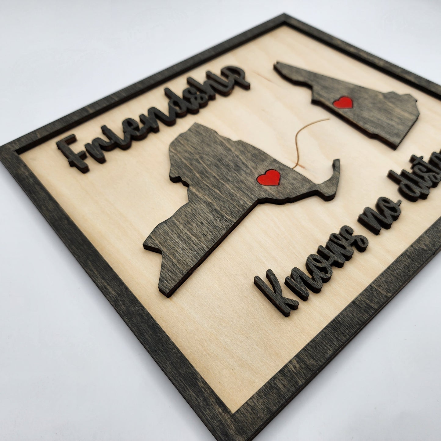 Friendship sign, States apart, Valentine’s Day, Friendship states connected, Long distance love, birthday sign, stay connected