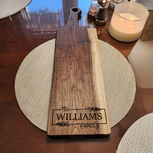 Personalized Charcuterie board, Wedding gift, Anniversary Gift, Bridal shower gift, walnut cutting board, serving board, cheese board