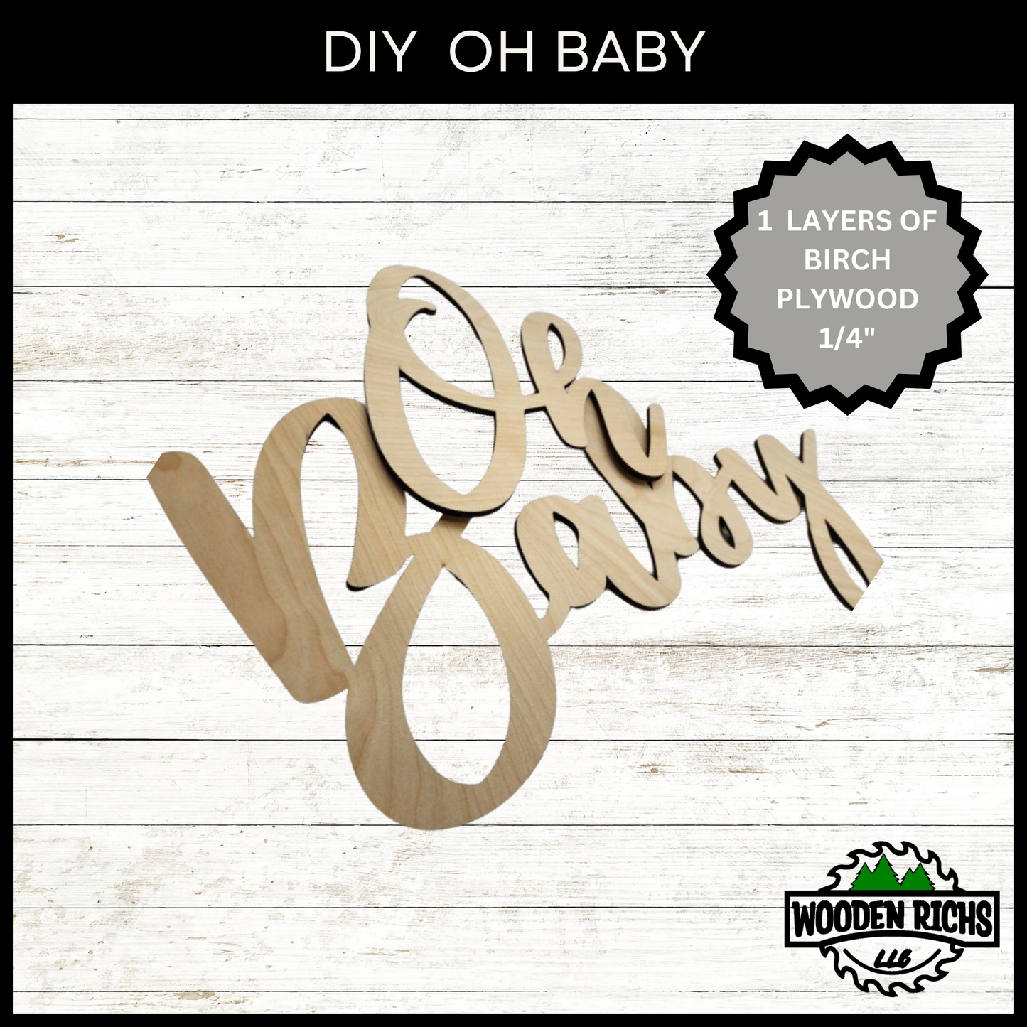 Oh baby wooden sign, baby reveal, oh baby back drop, baby shower