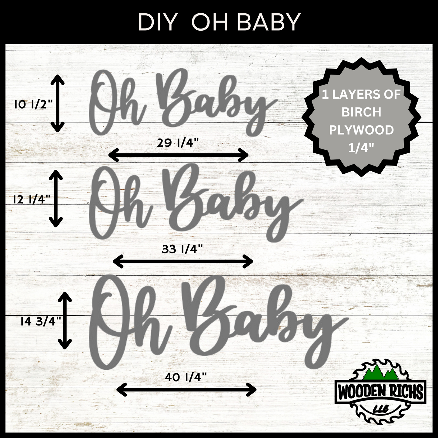 Oh baby wooden sign, baby reveal, oh baby back drop, baby shower