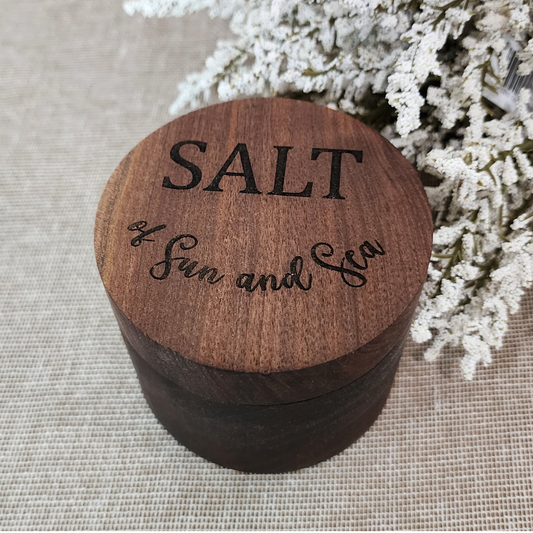 Walnut Salt Cellar with swivel lid, Wood Salt Cellar, Pinch Pot, Salt Holder, Salt Pig, Spice Box, Chef Gift, Foodie Gift