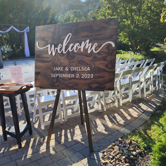 3D Wedding Welcome Sign - Custom Wood Wedding Sign - Welcome to Our Forever Sign - 3D wedding signage - 3D Wedding Name Board
