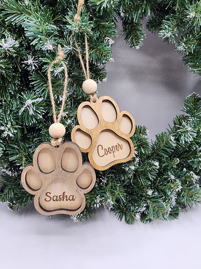 Dog Paw Ornaments