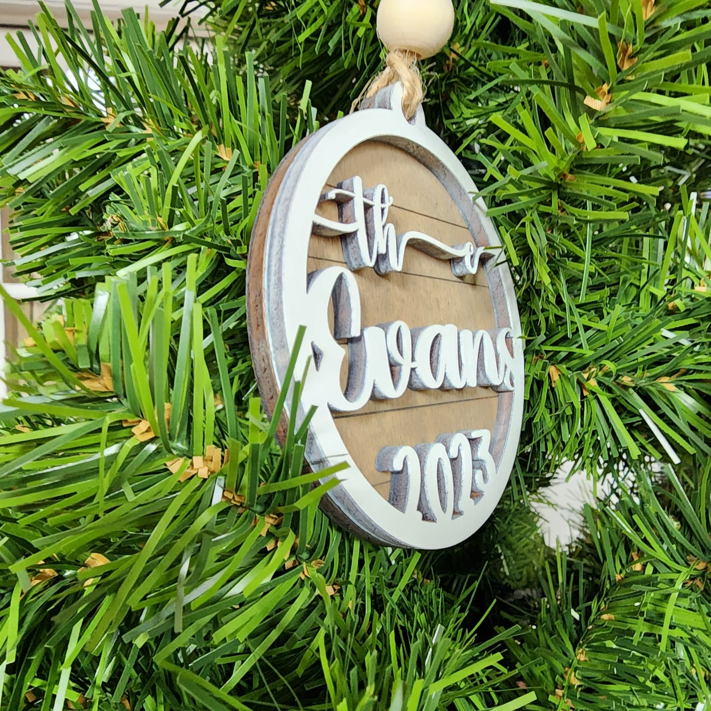 Christmas ornament with last name 2023
