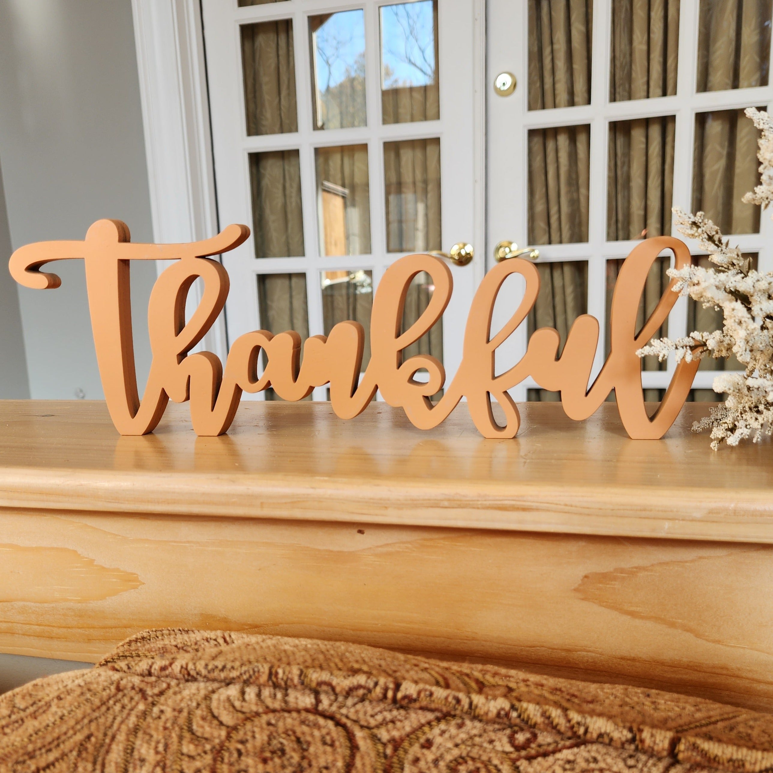 Free-standing wood Thanks sign Thanksgiving wood decor fall decor ...