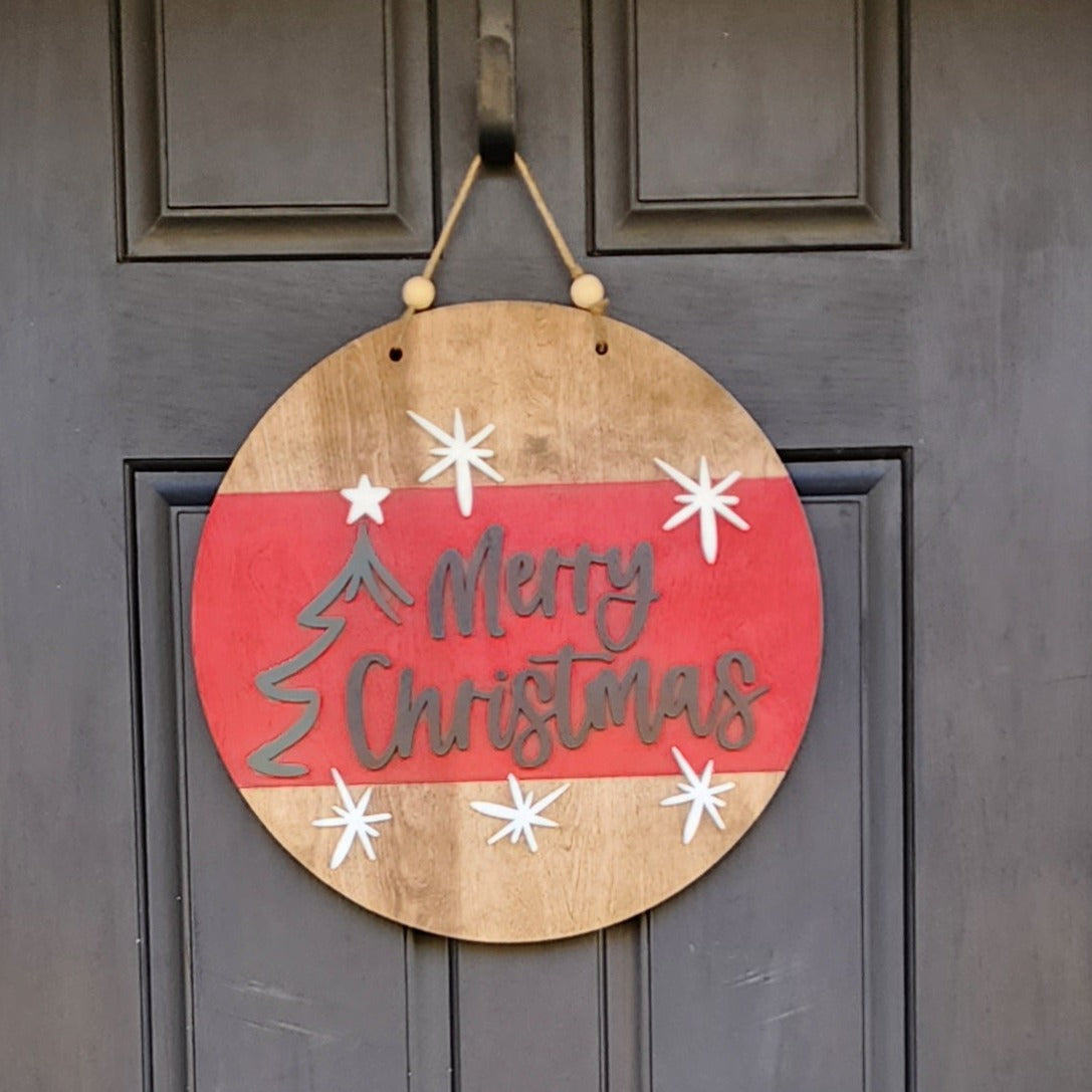 Merry Christmas door hanger