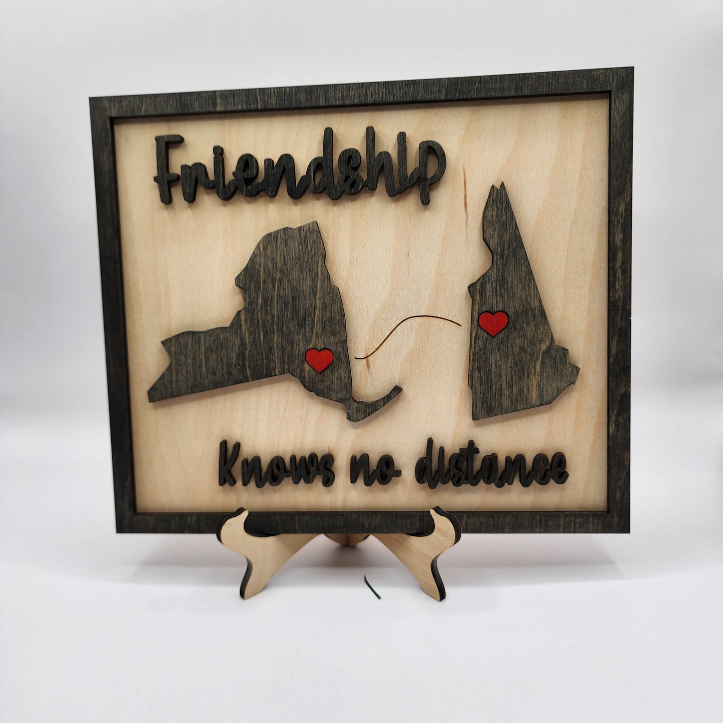 Friendship sign, States apart, Valentine’s Day, Friendship states connected, Long distance love, birthday sign, stay connected