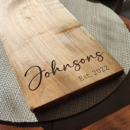 Charcuterie board Personalized, Personalized gift, wedding gift, Anniversary Gift, Bridal shower gift, Maple cutting board, serving board