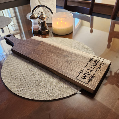 Personalized Charcuterie board, Wedding gift, Anniversary Gift, Bridal shower gift, walnut cutting board, serving board, cheese board