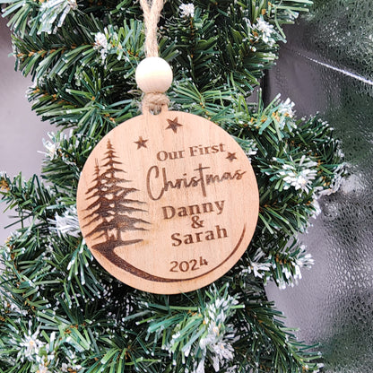 Our First Christmas Married Ornament , Wedding Gift Ideas For Friends, Best Newlyweds Gift For Couples Wedding