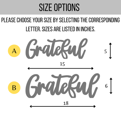 Grateful Free-Standing Table, Shelf, Mantle Signs