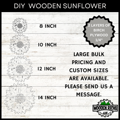 DIY Sunflower Cutout | Sunflower Doorhanger | Sunflower Laser Cut