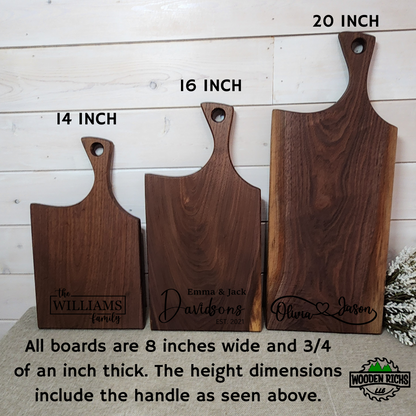 Personalized Walnut Cutting/Charcuterie board